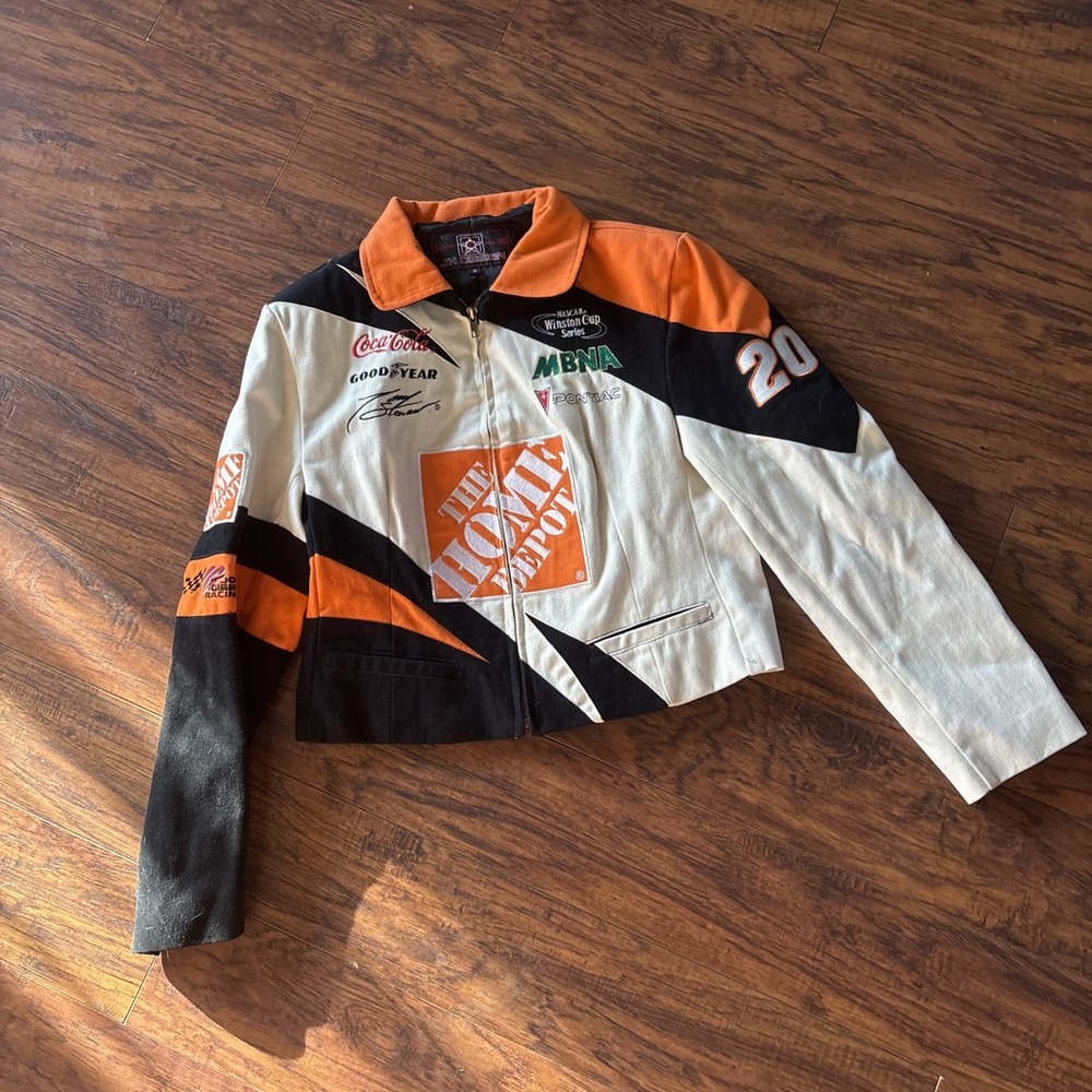 Vintage Women's Home Depot Tony Stewart Racing Jacket M J H Design 100% Cotton